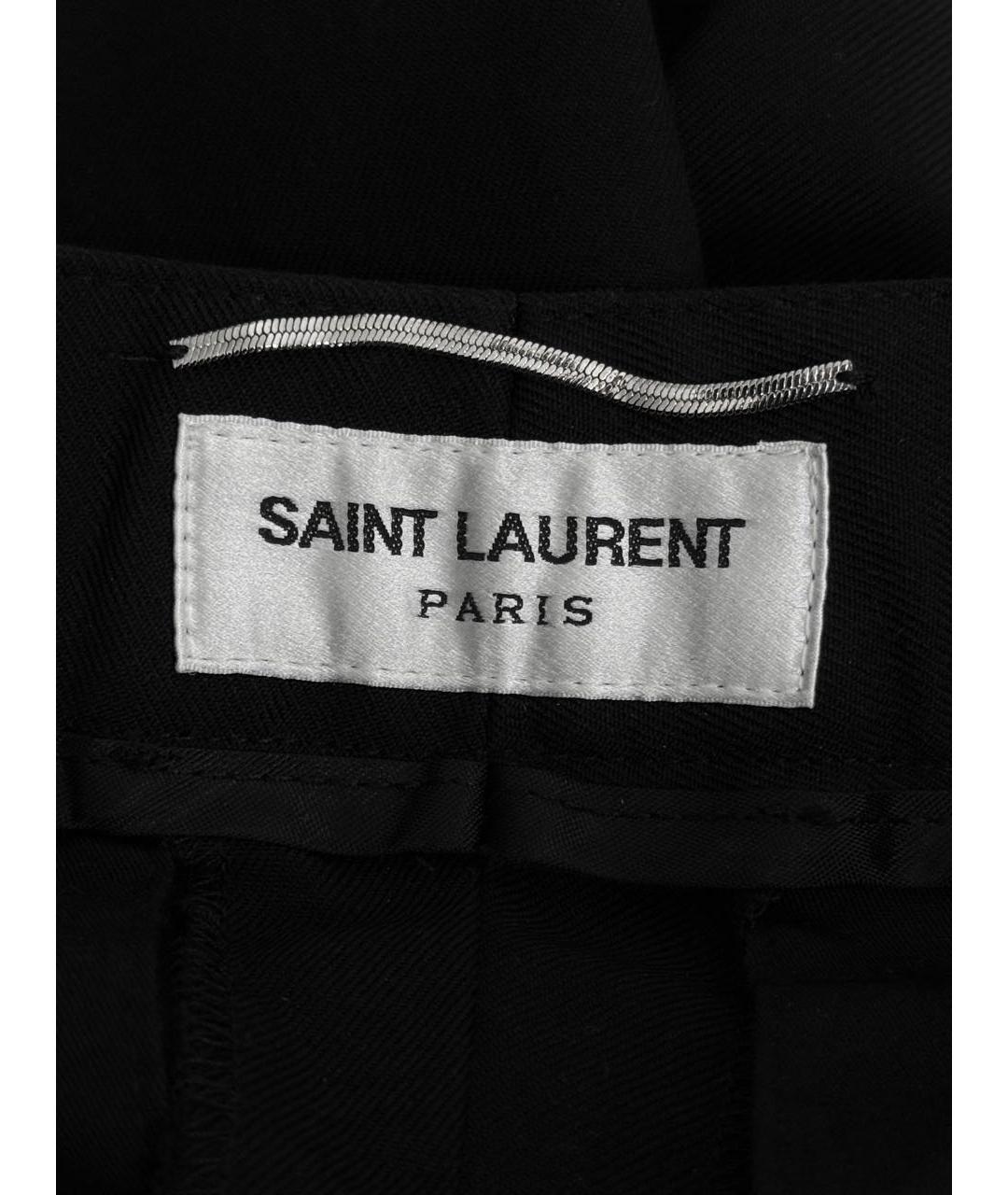 SAINT LAURENT Черные классические брюки, фото 2