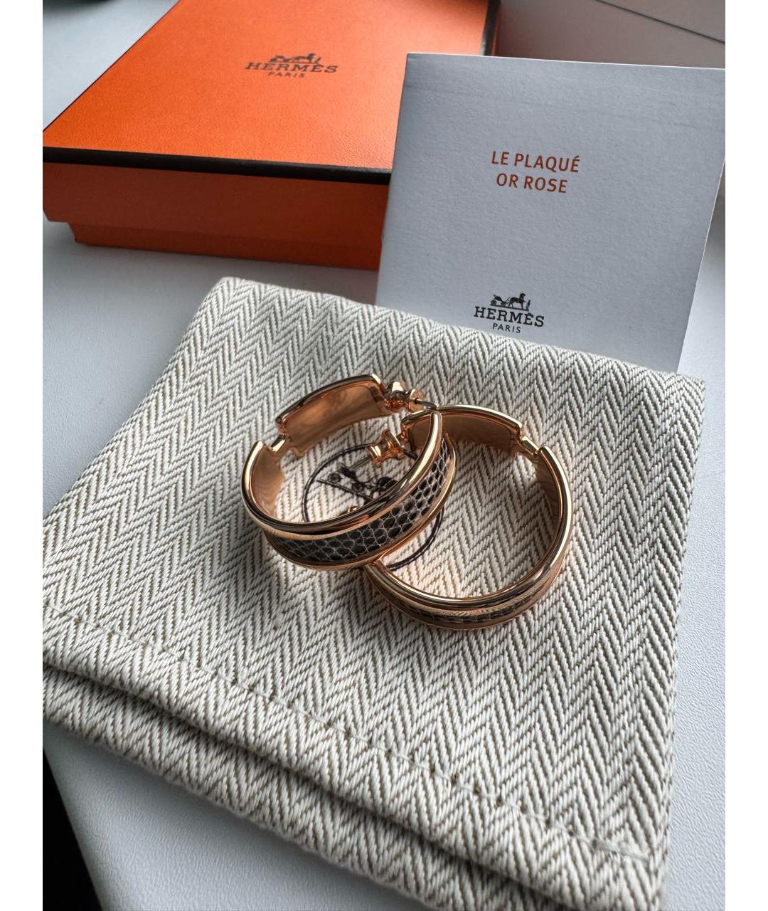 HERMES Золотые серьги, фото 5