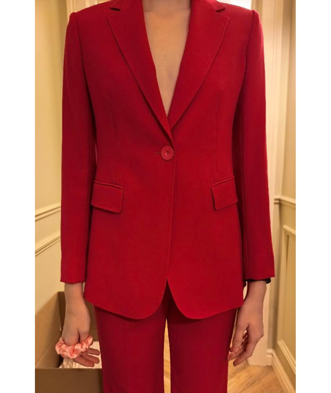 MAX MARA STUDIO Фуксия шерстяной костюм с брюками, фото 7