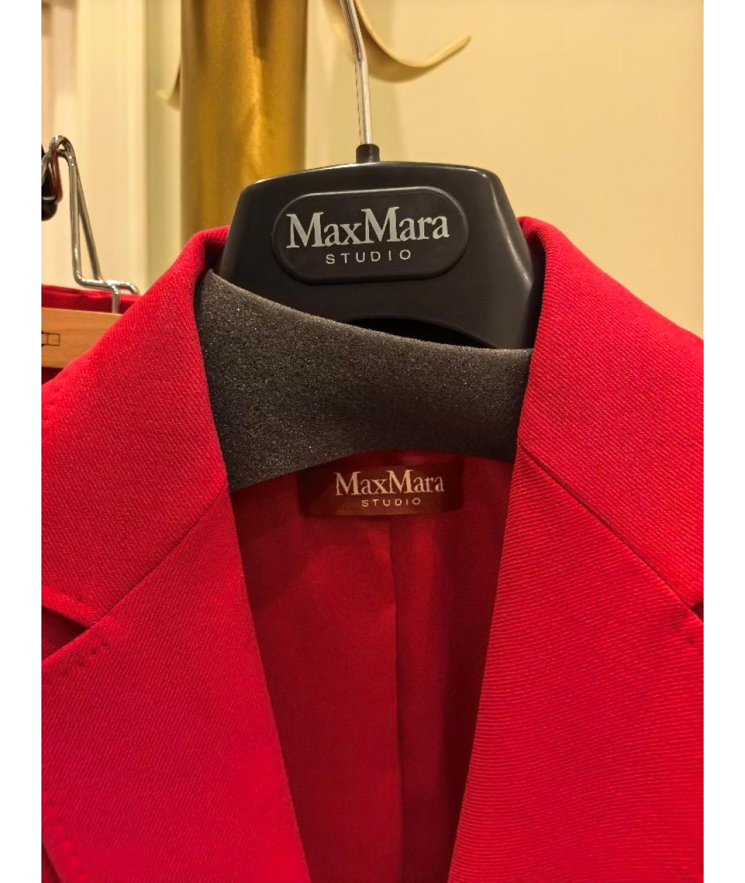 MAX MARA STUDIO Фуксия шерстяной костюм с брюками, фото 3