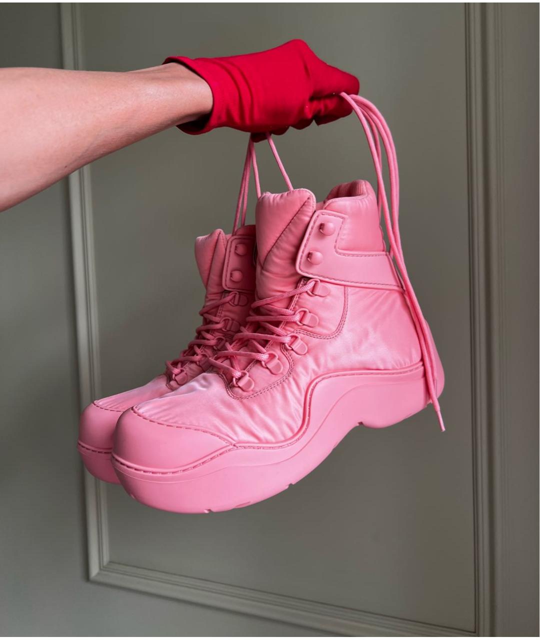 BOTTEGA VENETA Розовые ботинки, фото 8