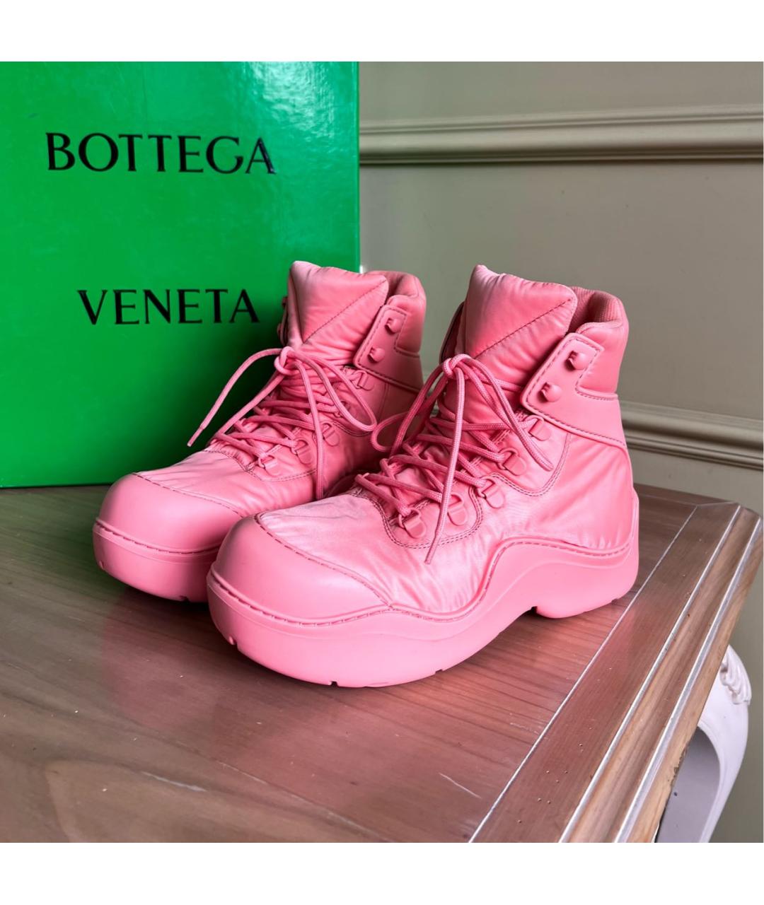 BOTTEGA VENETA Розовые ботинки, фото 2