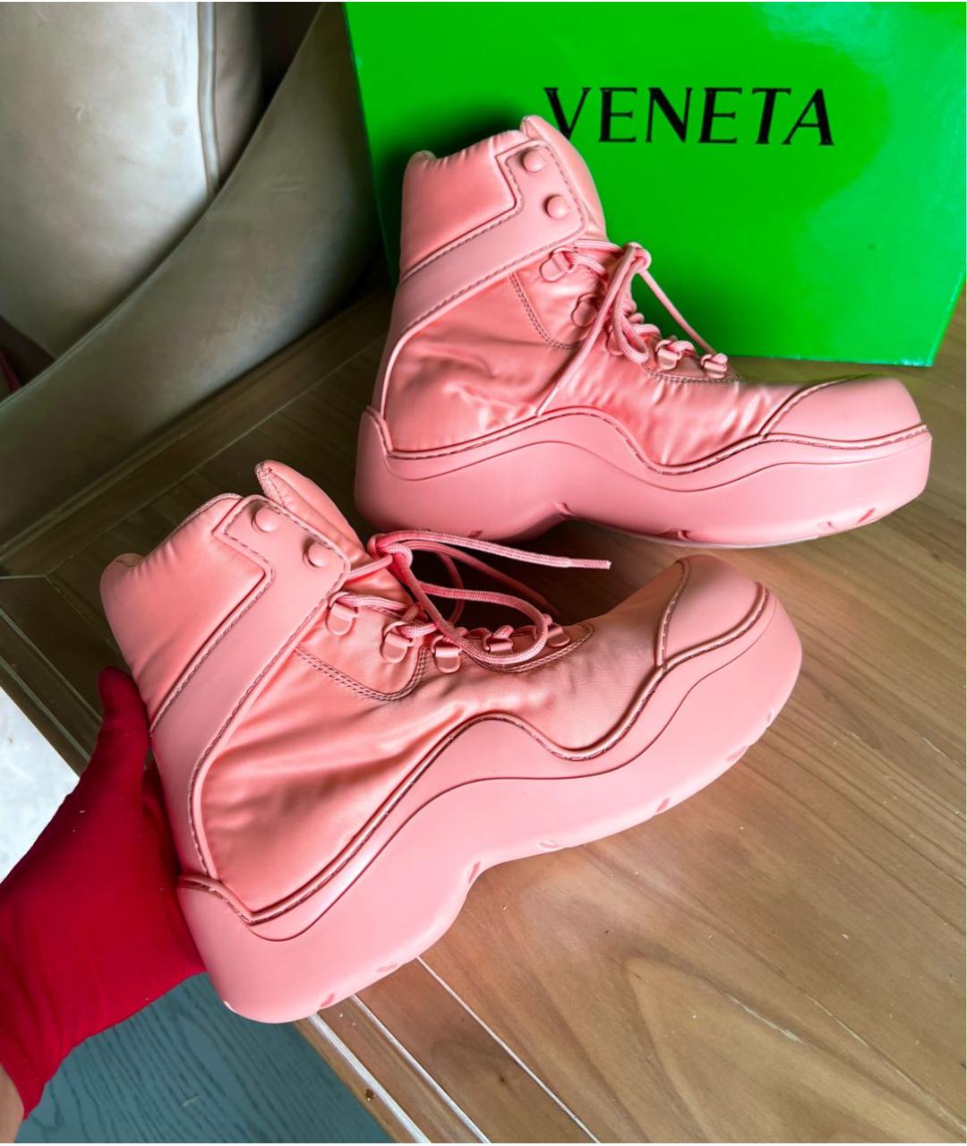 BOTTEGA VENETA Розовые ботинки, фото 9