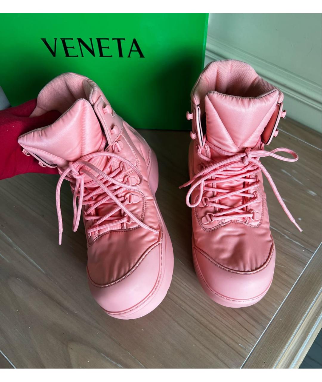 BOTTEGA VENETA Розовые ботинки, фото 3
