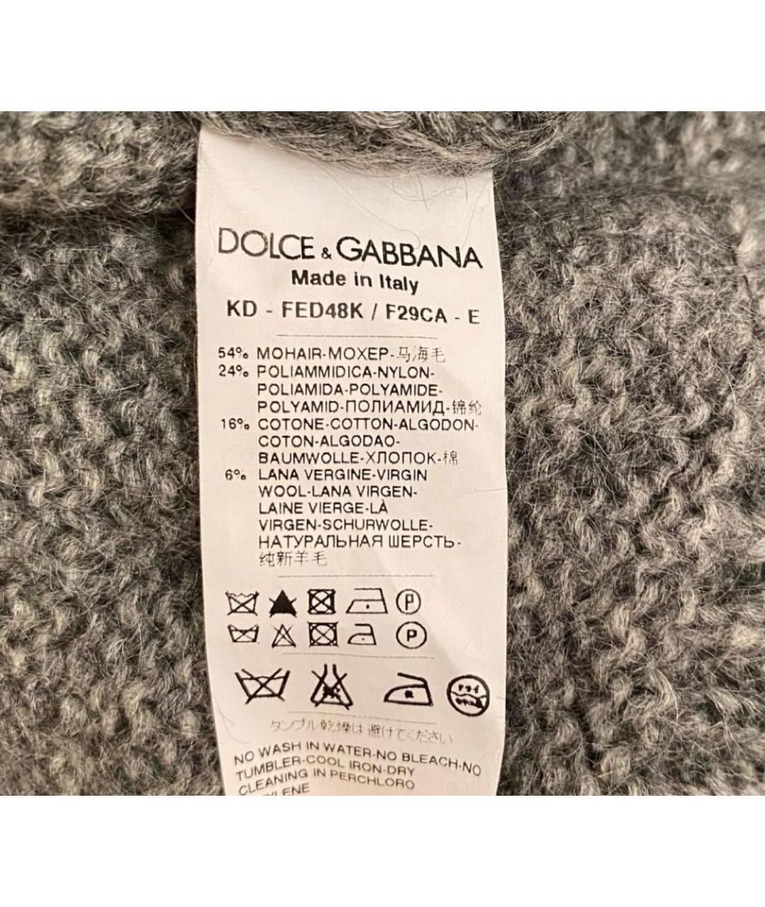 DOLCE&GABBANA Серое повседневное платье, фото 6