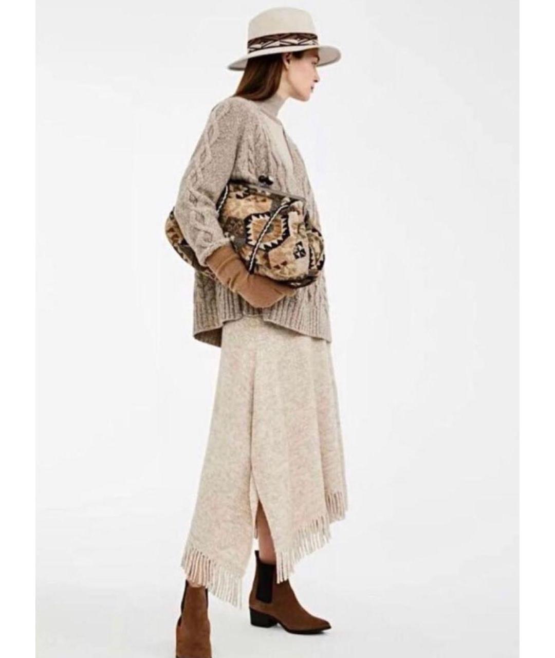 WEEKEND MAX MARA Бежевая юбка миди, фото 2