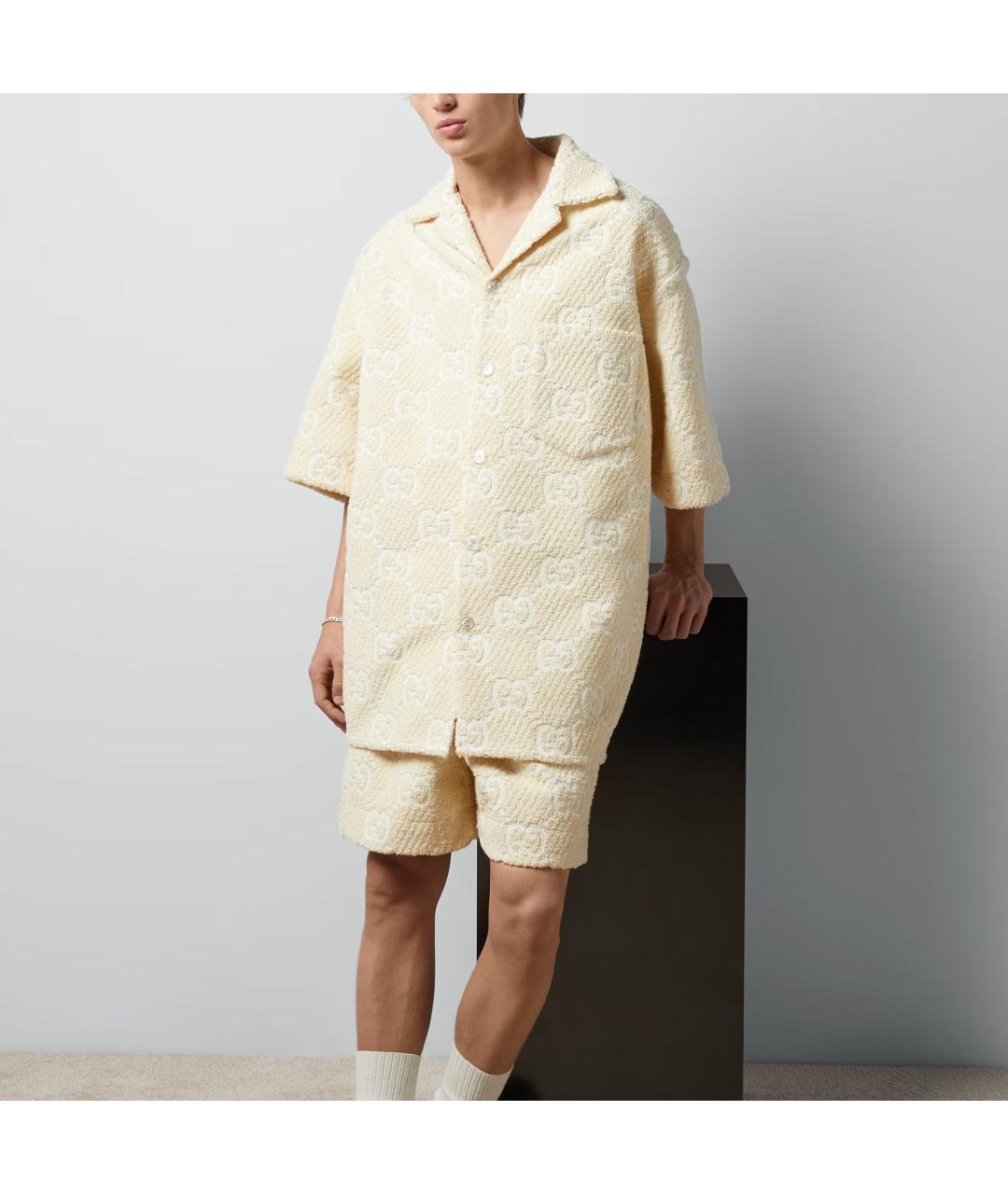 GUCCI Бежевая классическая рубашка, фото 2