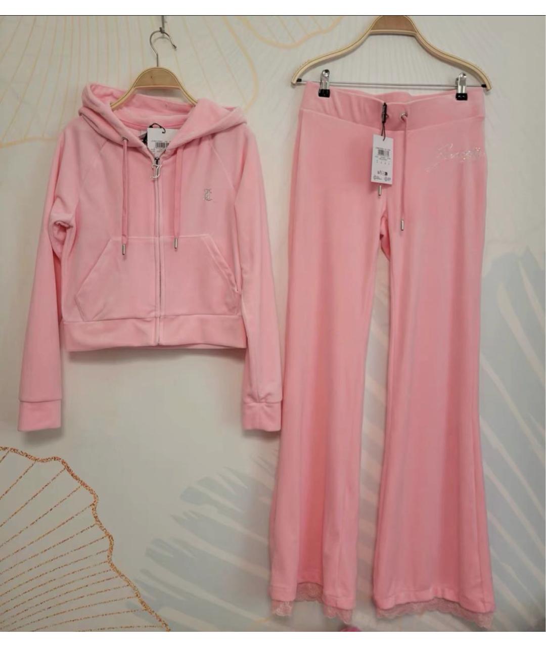 JUICY COUTURE Розовый полиэстеровый костюм с брюками, фото 8
