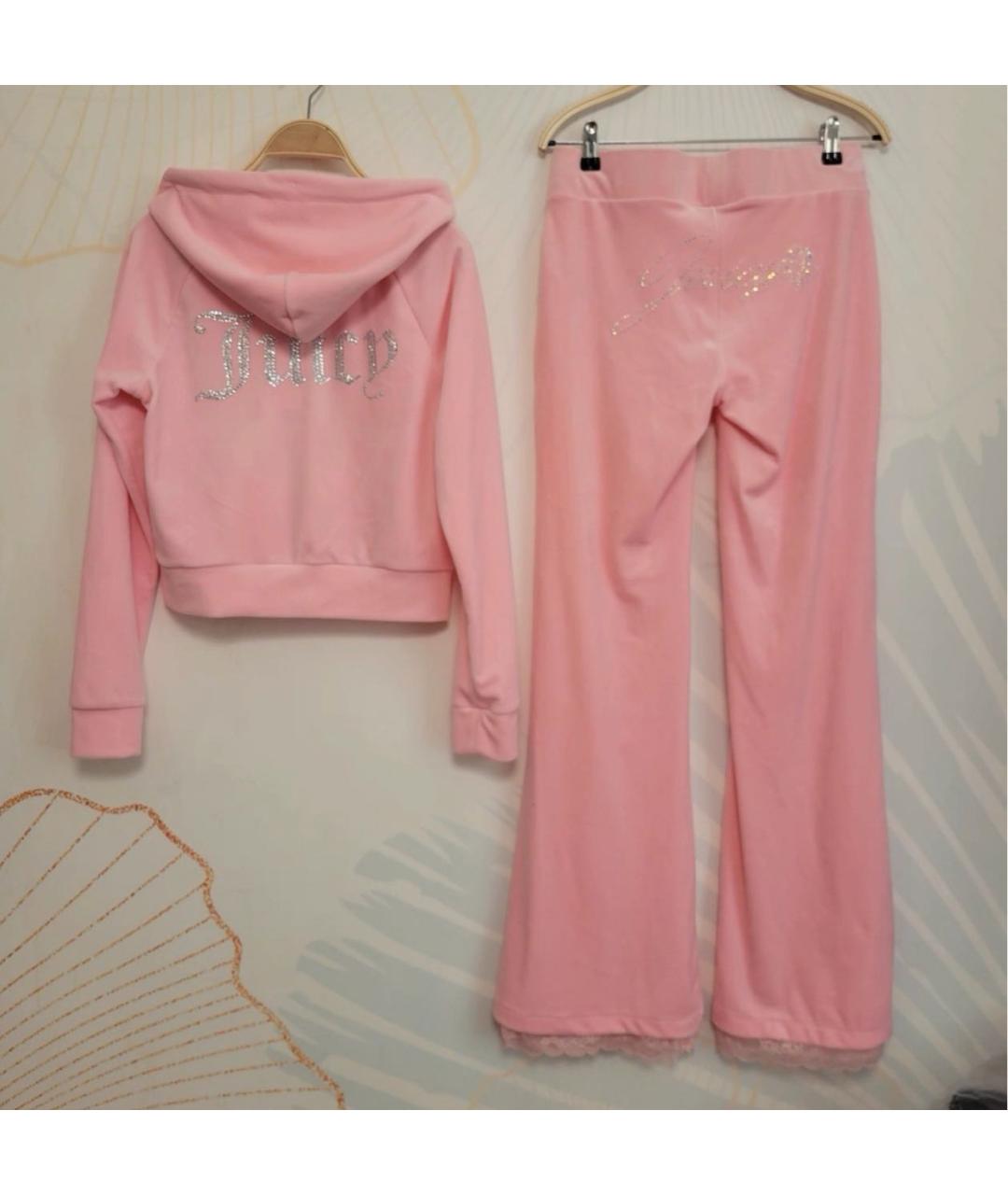 JUICY COUTURE Розовый полиэстеровый костюм с брюками, фото 2