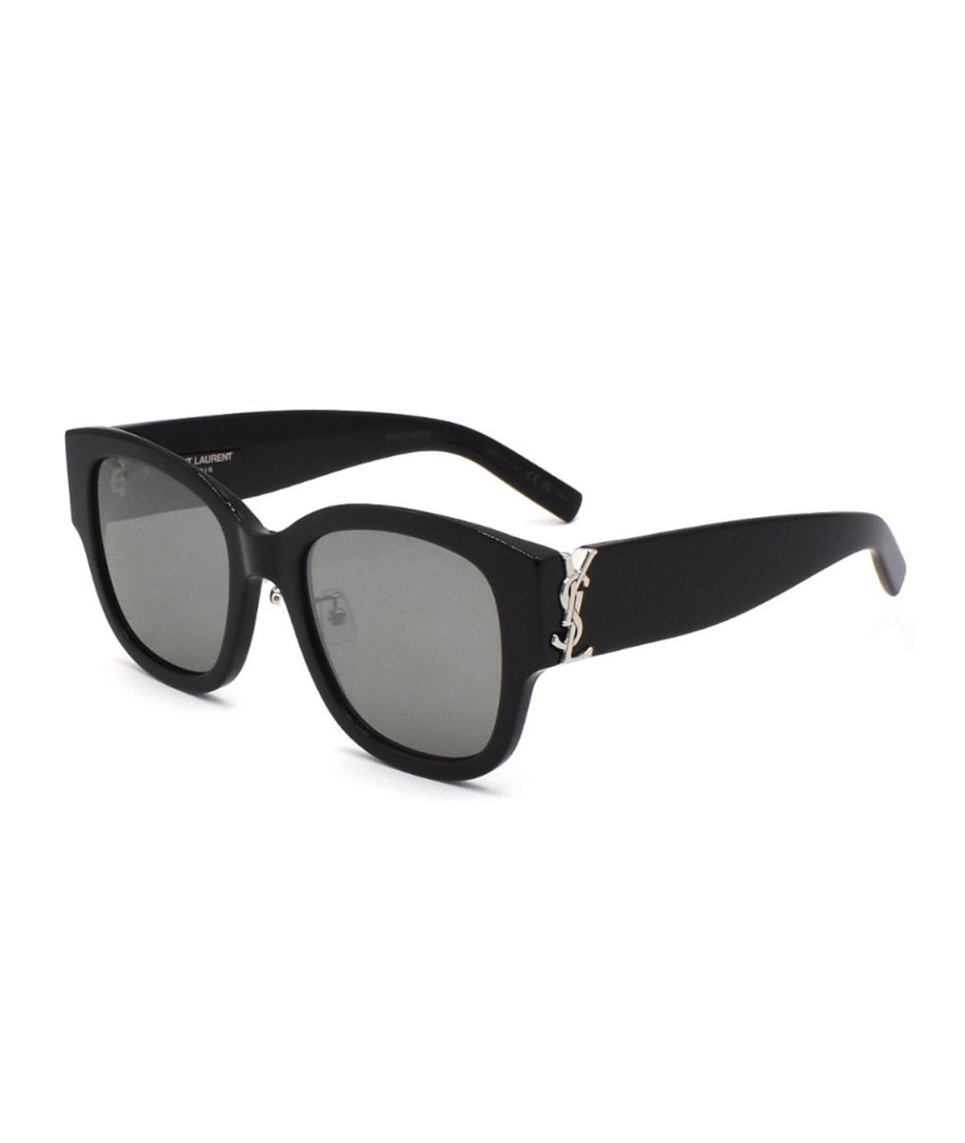 SAINT LAURENT Черные пластиковые солнцезащитные очки, фото 1