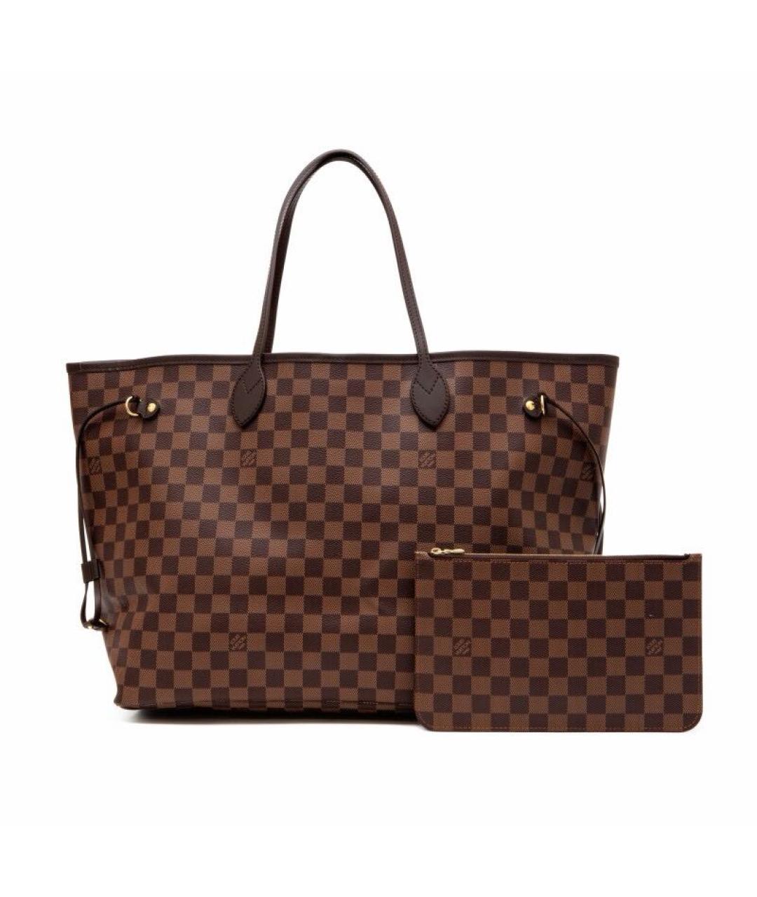 LOUIS VUITTON Коричневая сумка тоут из канвы, фото 9