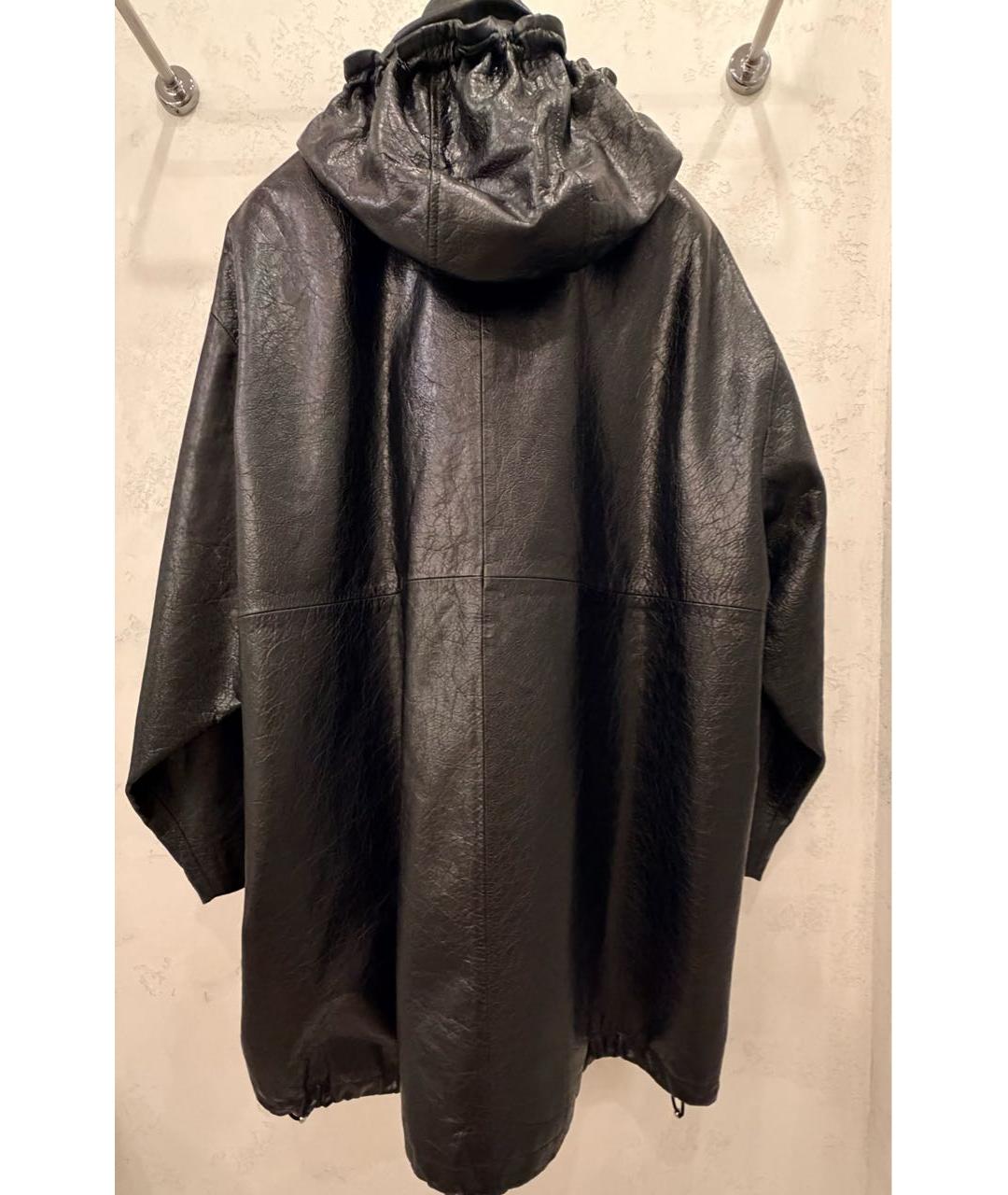 BALENCIAGA Черная кожаная куртка, фото 2