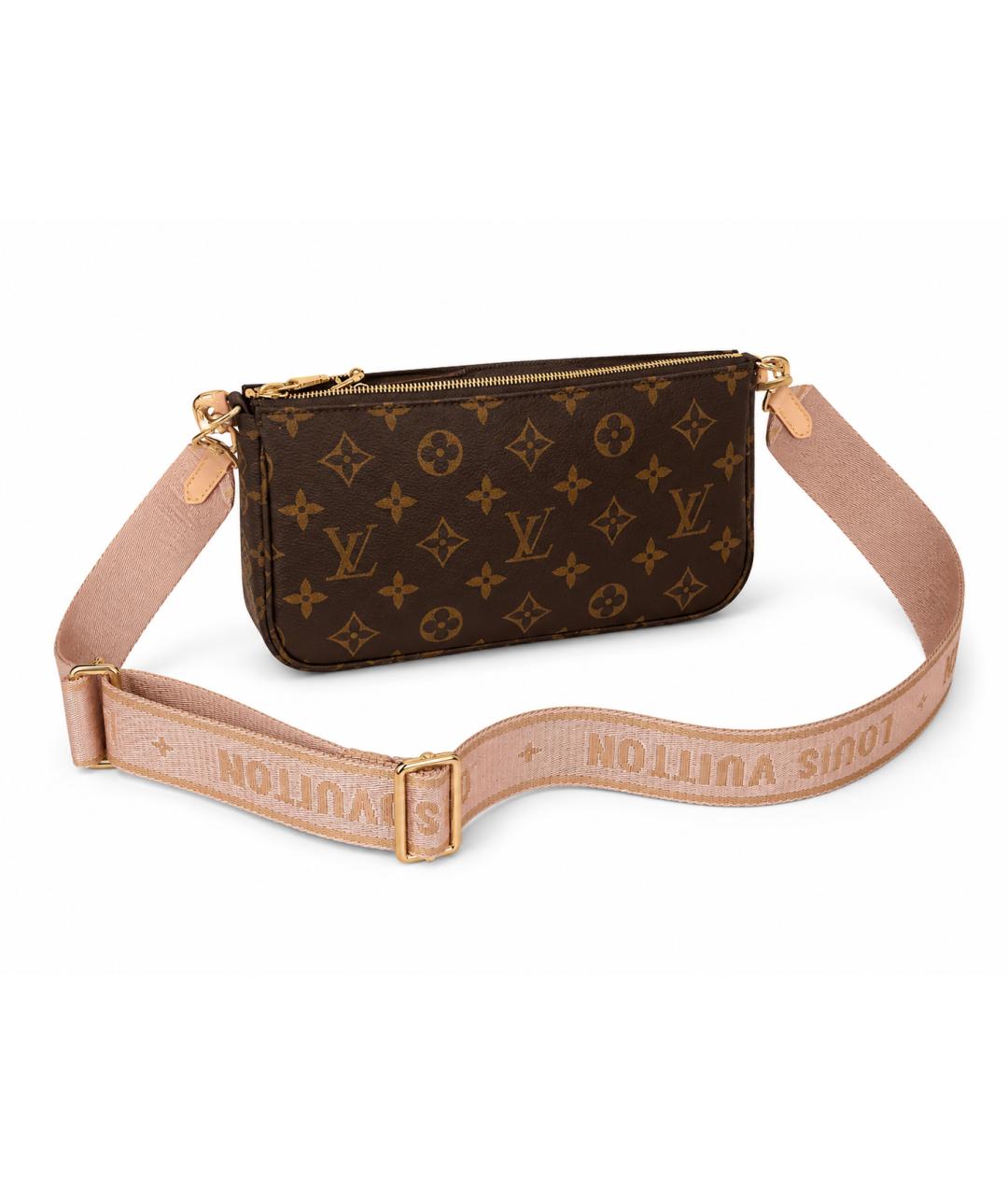 LOUIS VUITTON Розовая сумка через плечо из канвы, фото 3