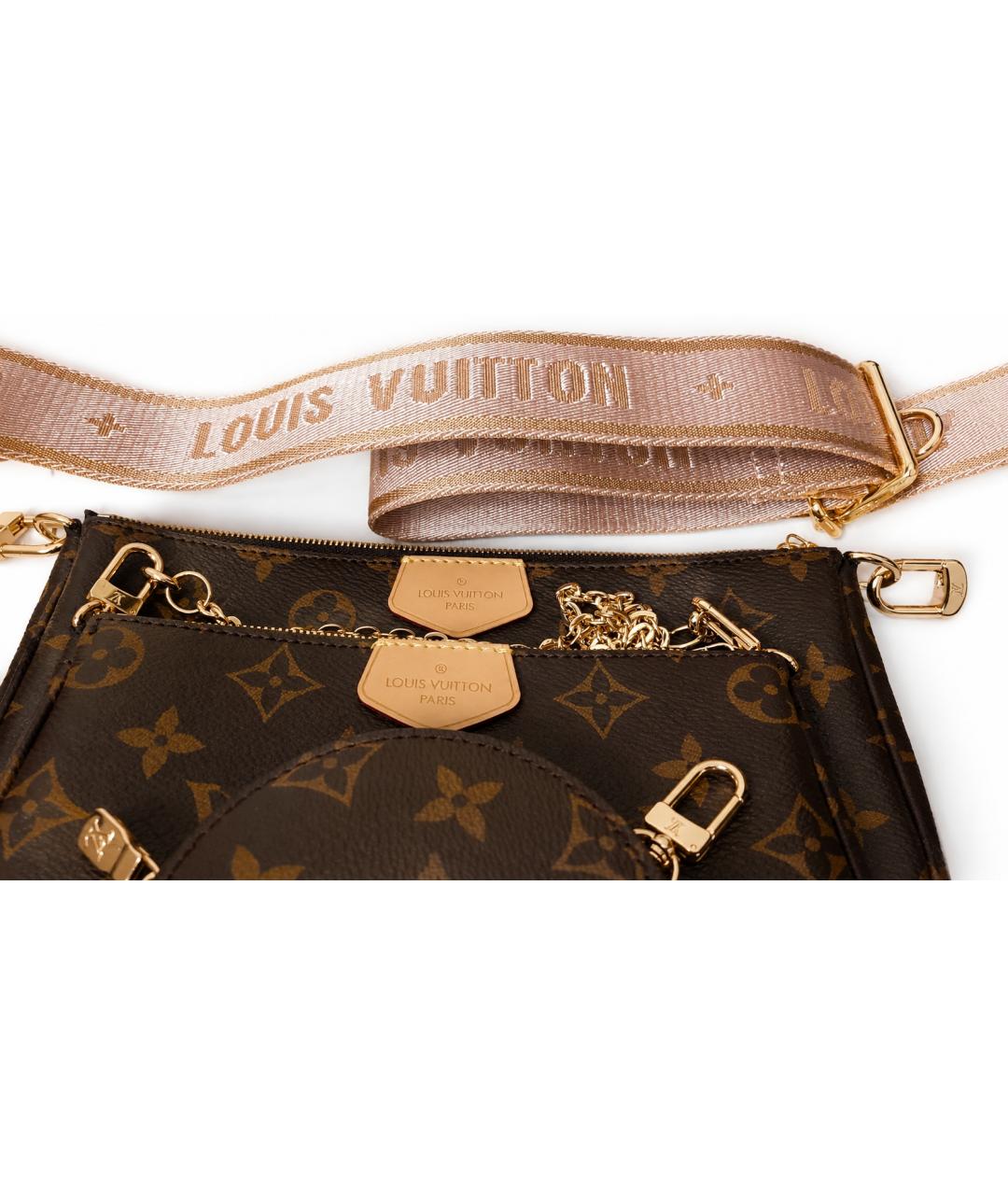 LOUIS VUITTON Розовая сумка через плечо из канвы, фото 7