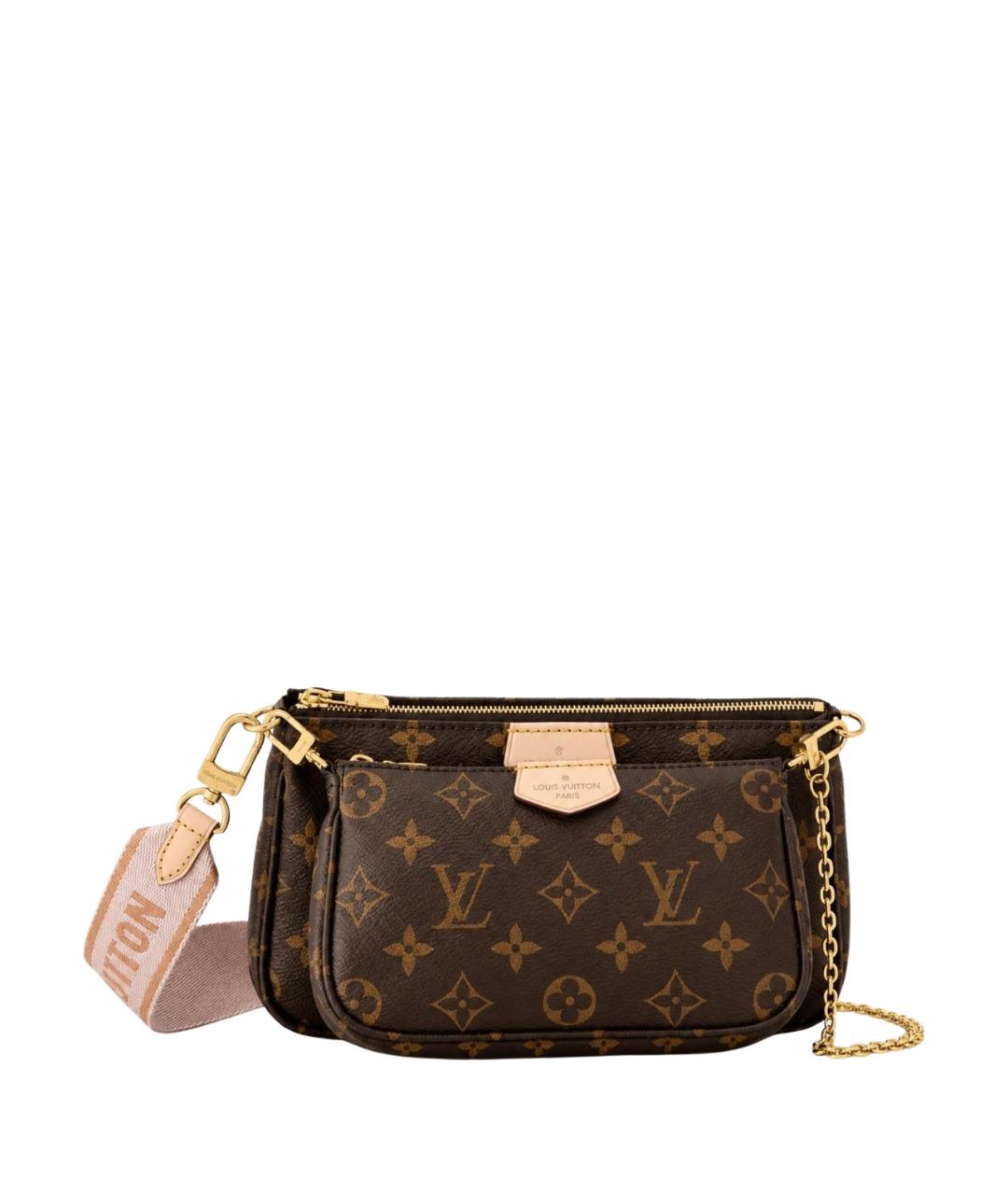 LOUIS VUITTON Розовая сумка через плечо из канвы, фото 1