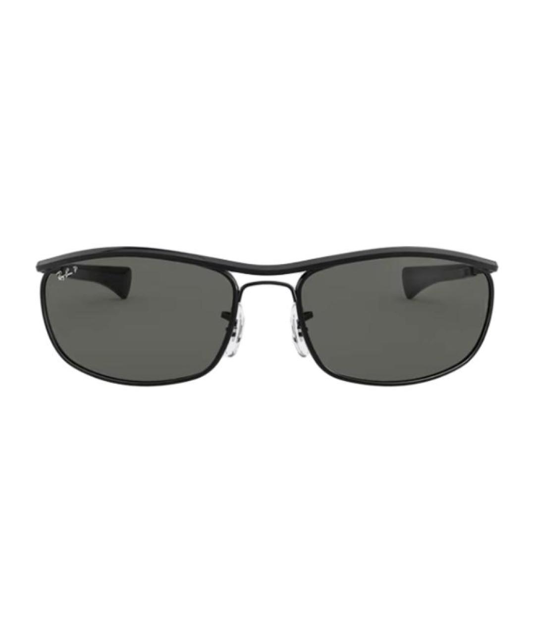 RAY BAN Черные металлические солнцезащитные очки, фото 1