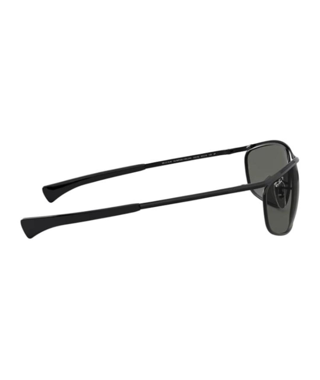 RAY BAN Черные металлические солнцезащитные очки, фото 3
