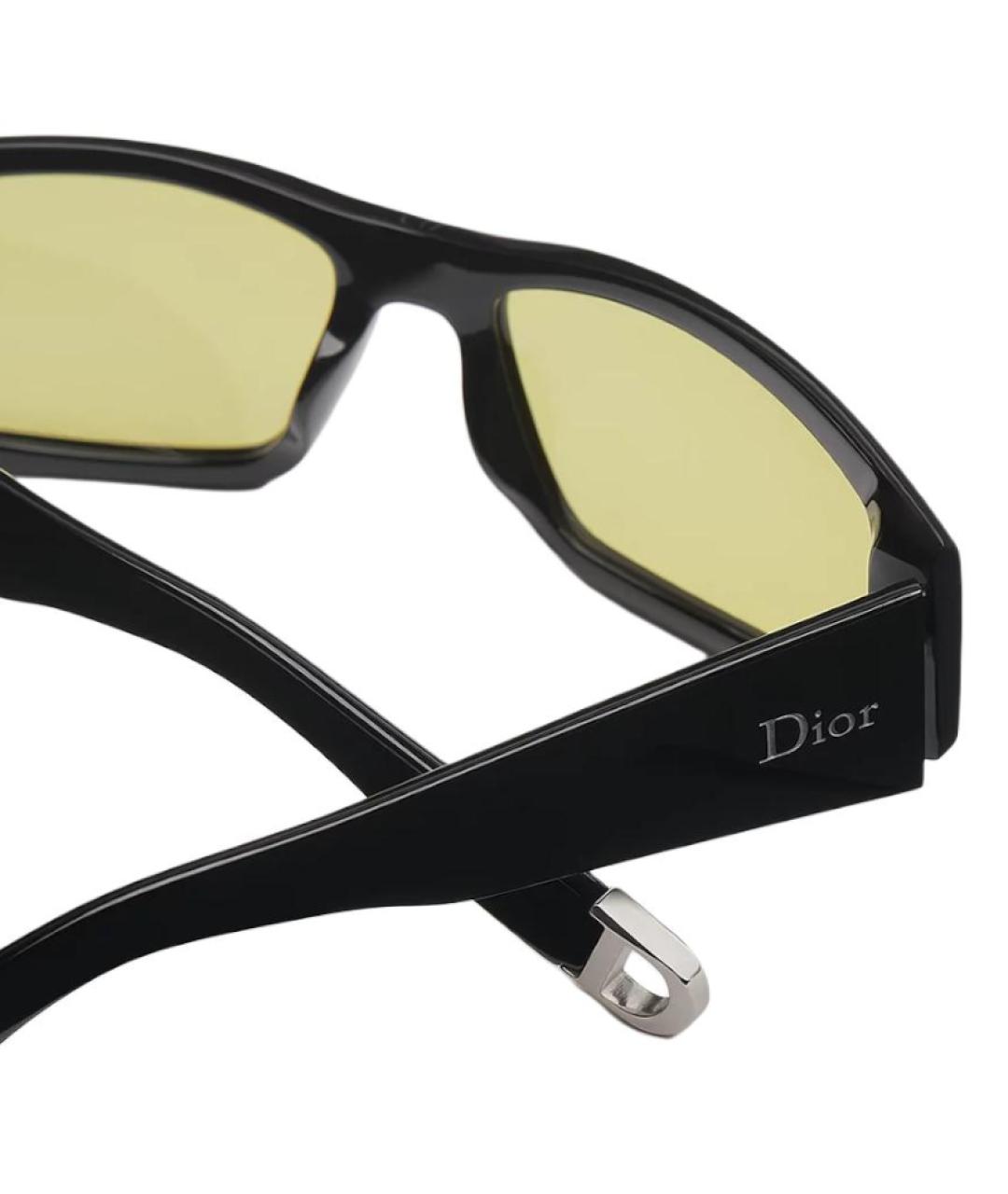 CHRISTIAN DIOR Черные пластиковые солнцезащитные очки, фото 4