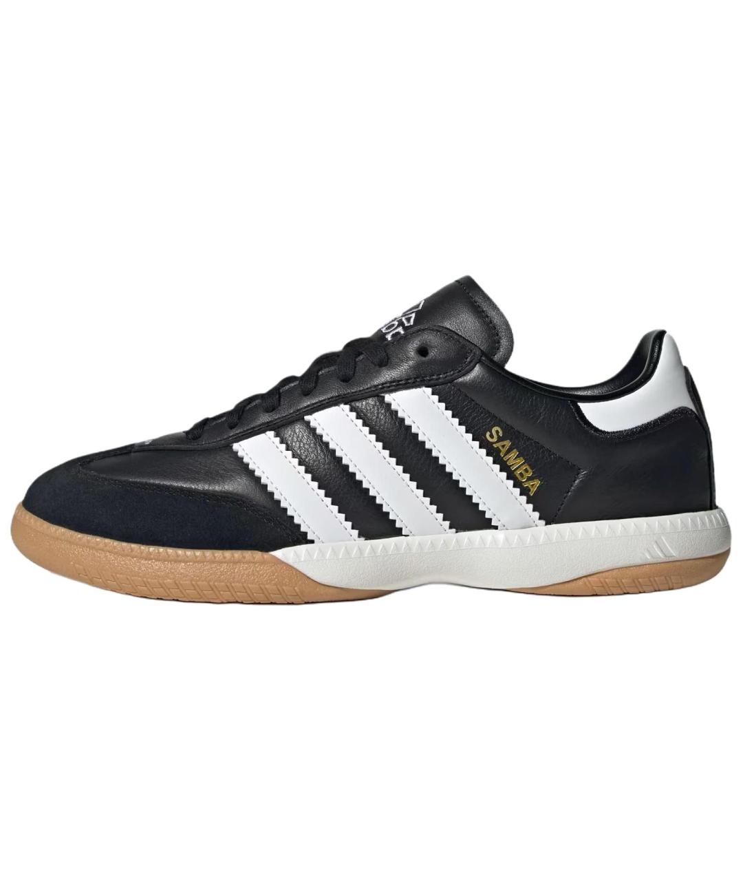 ADIDAS Черные кожаные кеды, фото 2