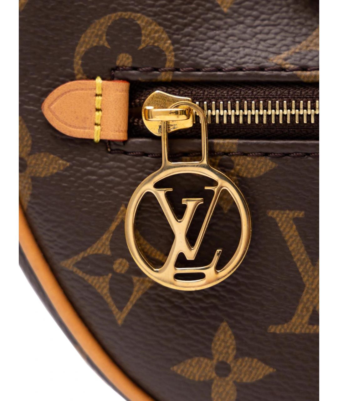 LOUIS VUITTON Коричневая сумка с короткими ручками из канвы, фото 5