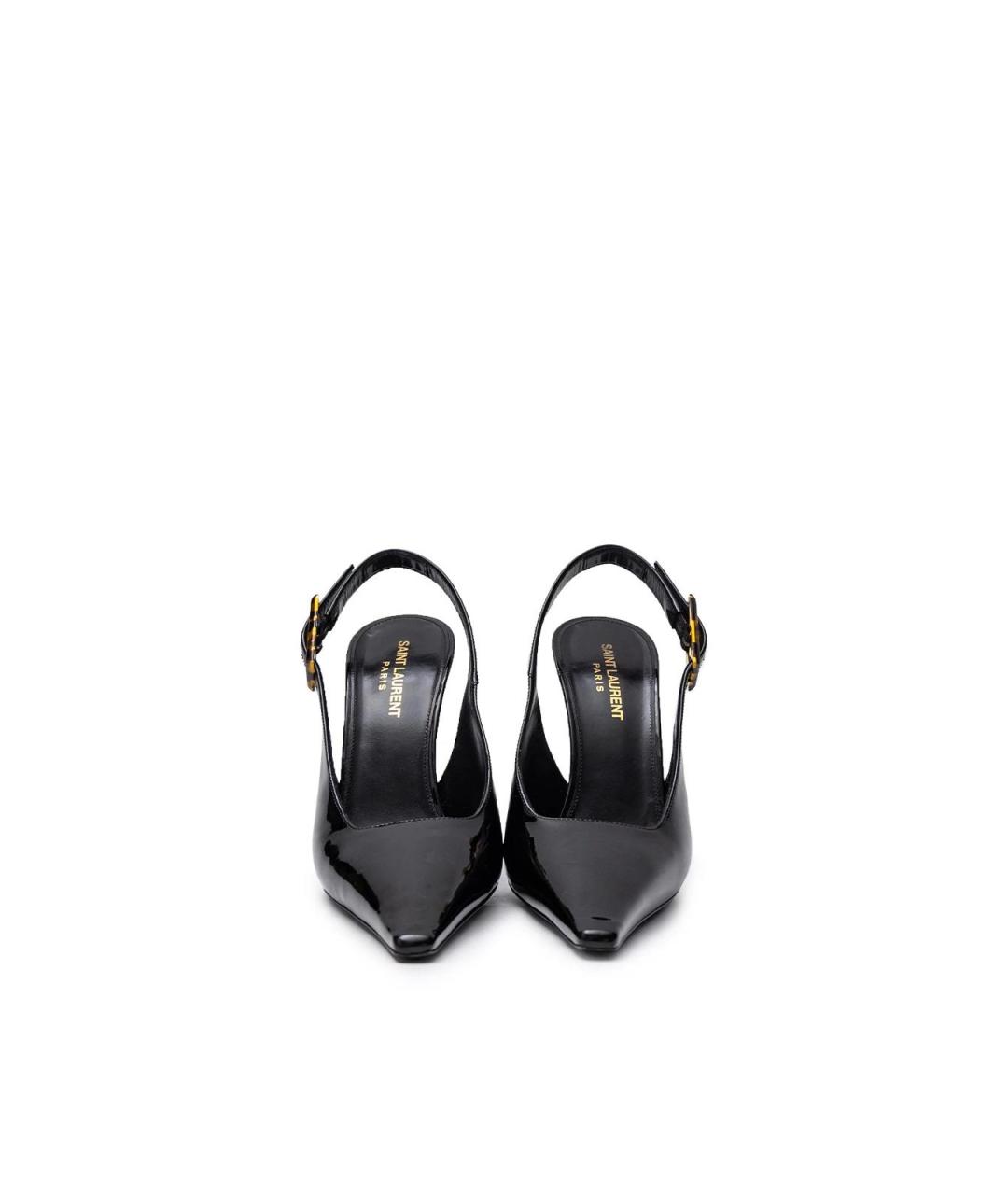 SAINT LAURENT Черные кожаные туфли, фото 4