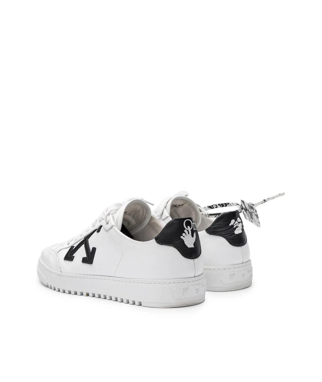 OFF-WHITE Белые кожаные кеды, фото 3