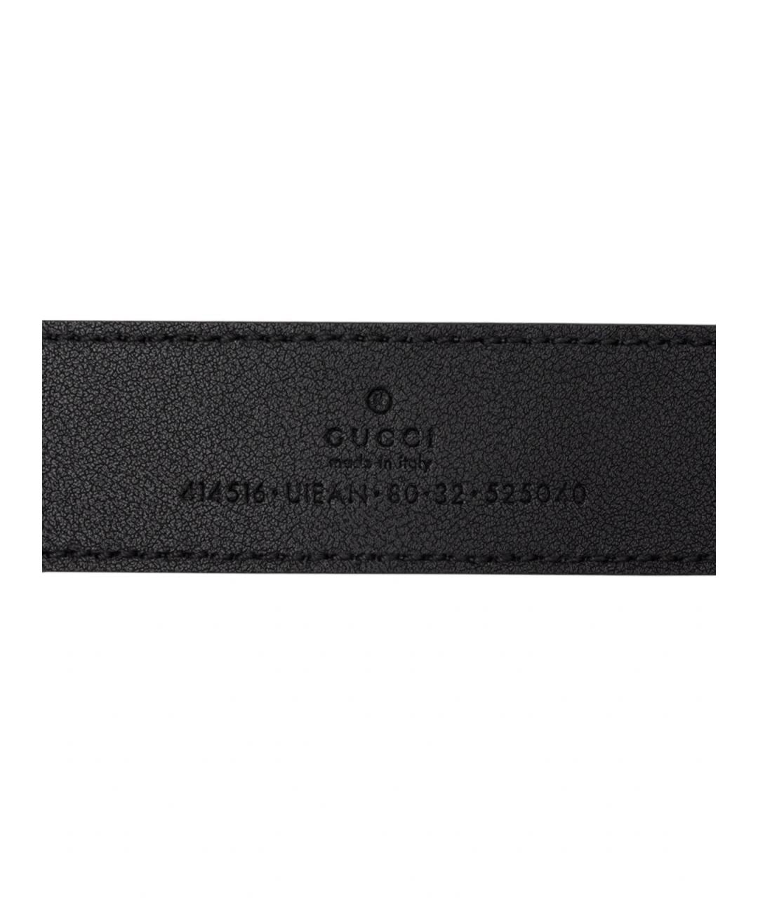 GUCCI Черный кожаный ремень, фото 3