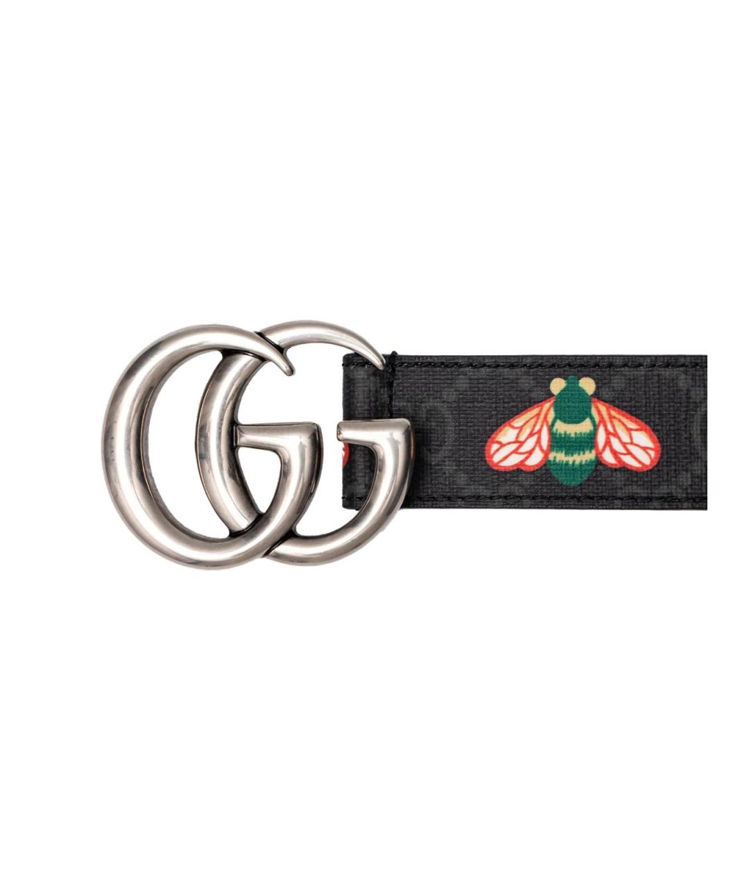 GUCCI Черный кожаный ремень, фото 2
