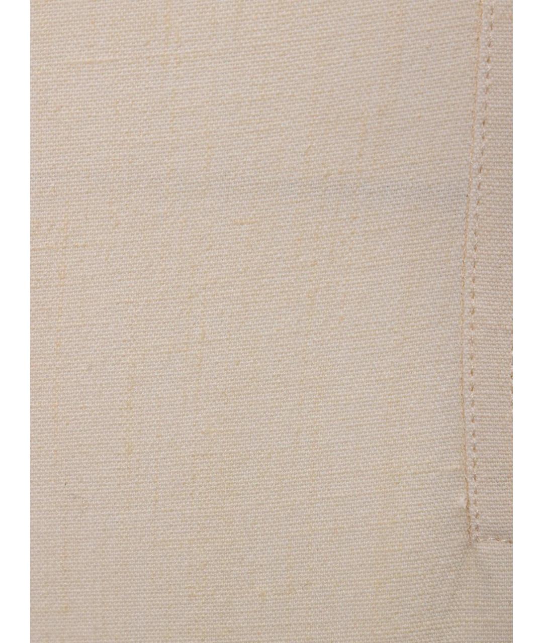 JACQUEMUS Бежевые хлопковые прямые брюки, фото 3
