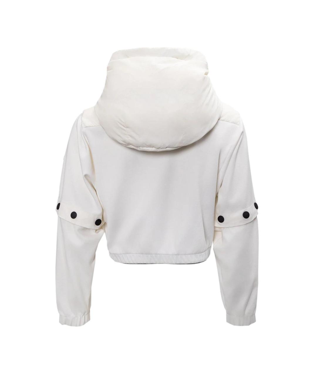 MONCLER Белая полиэстеровая куртка, фото 2