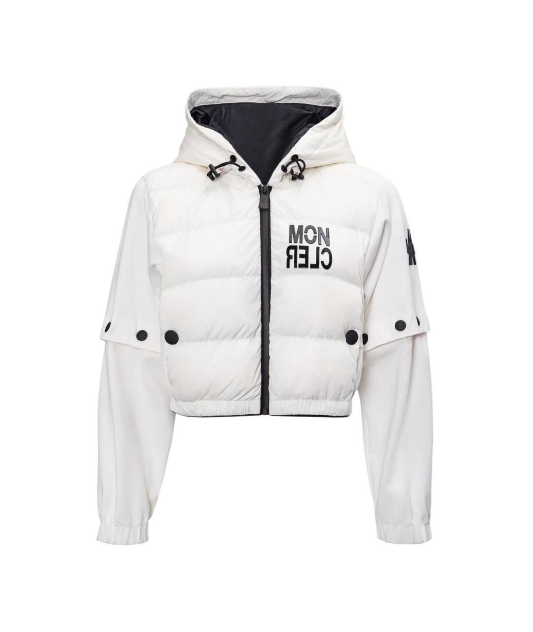 MONCLER Белая полиэстеровая куртка, фото 1