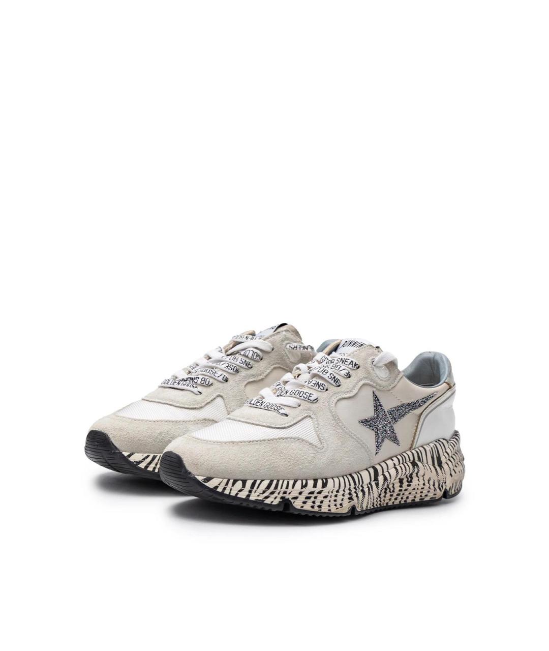 GOLDEN GOOSE Белые кожаные кроссовки, фото 2