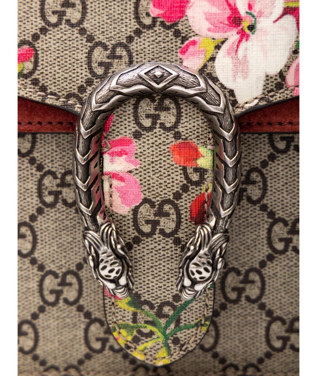 GUCCI Бежевая замшевая сумка через плечо, фото 5
