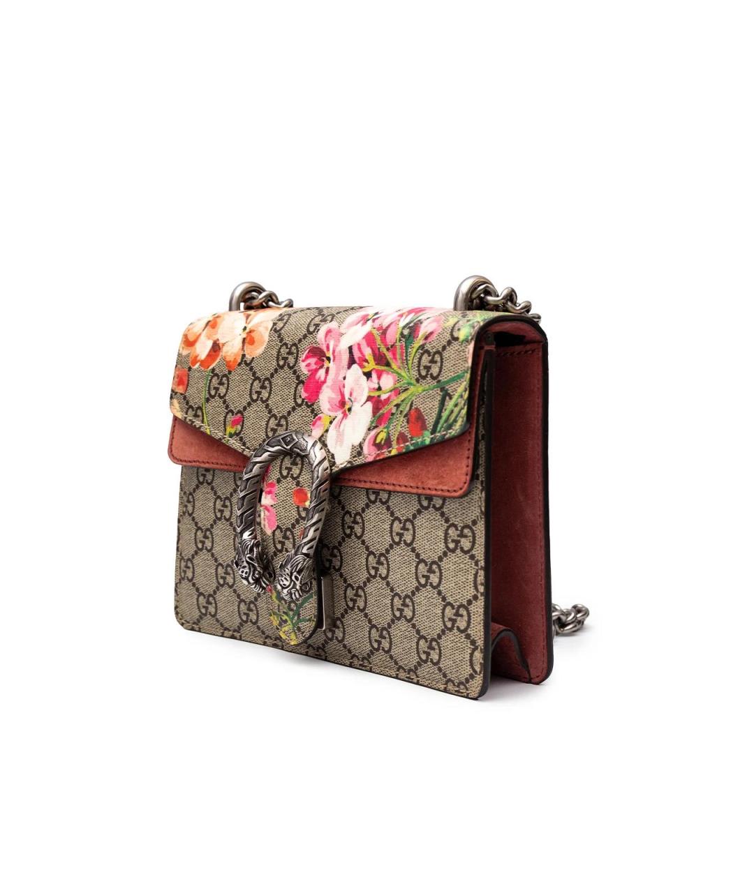 GUCCI Бежевая замшевая сумка через плечо, фото 2
