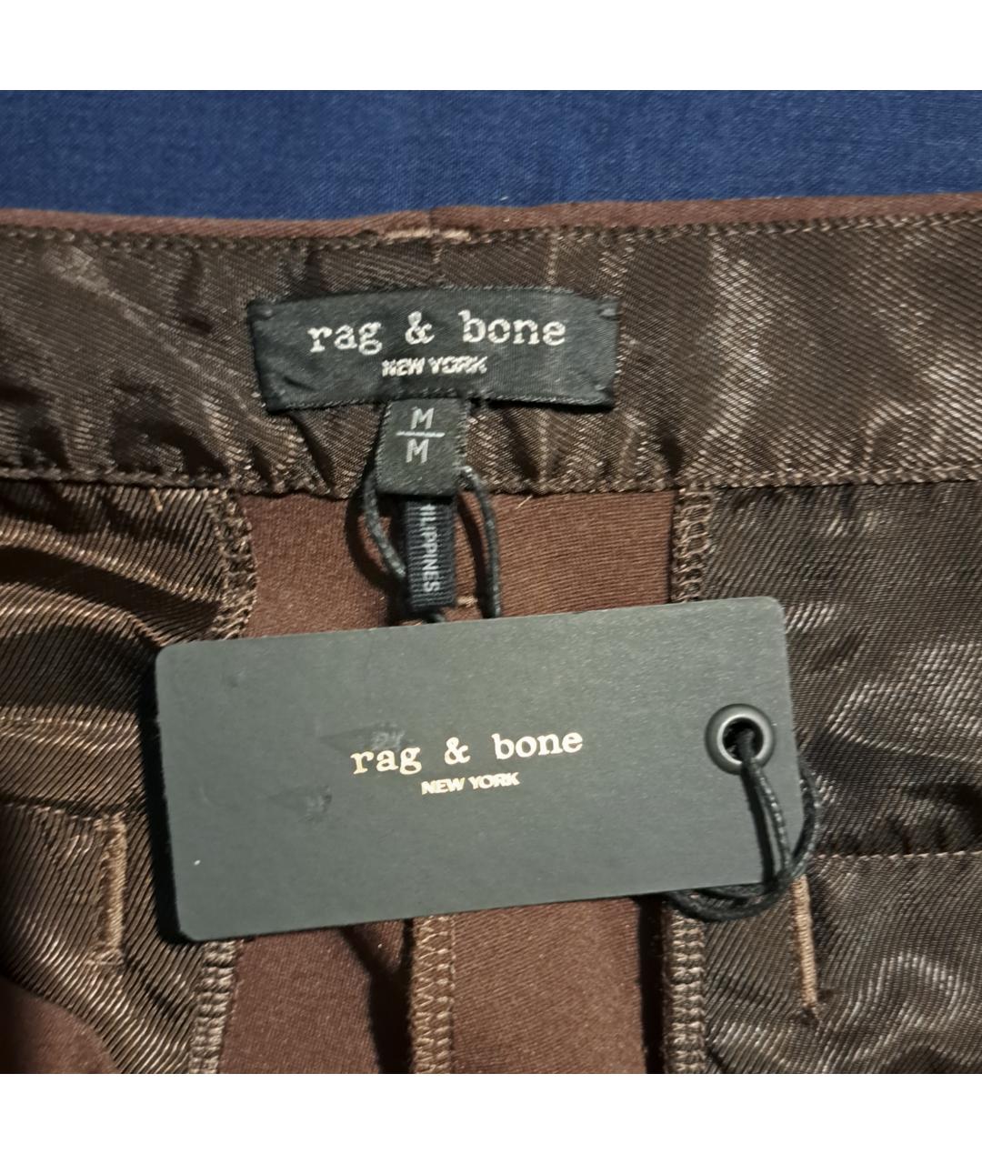 RAG & BONE Бордовые вискозные брюки широкие, фото 3