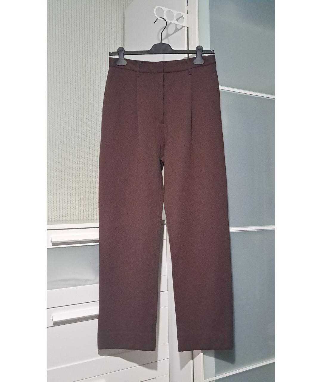 RAG & BONE Бордовые вискозные брюки широкие, фото 6