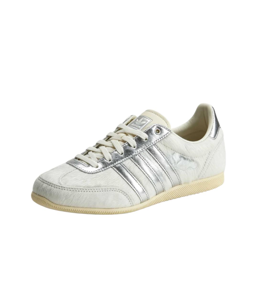 ADIDAS Серебряные кожаные кроссовки, фото 3