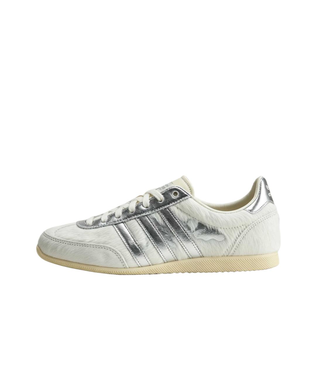 ADIDAS Серебряные кожаные кроссовки, фото 2