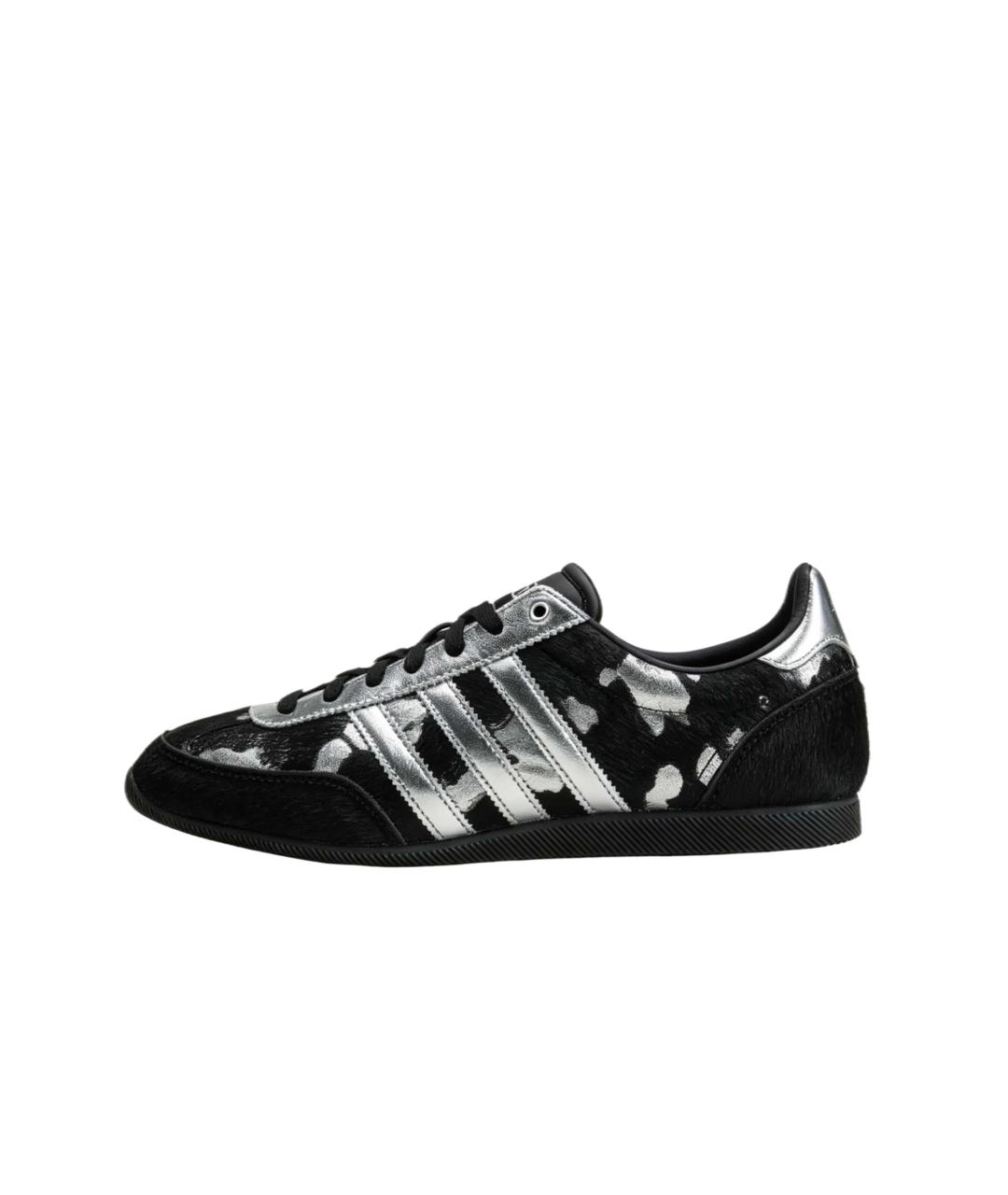 ADIDAS Черные кожаные кроссовки, фото 2