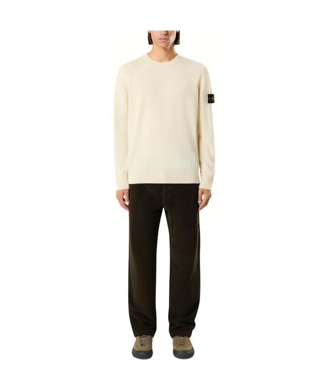 STONE ISLAND Бежевый джемпер / свитер, фото 3
