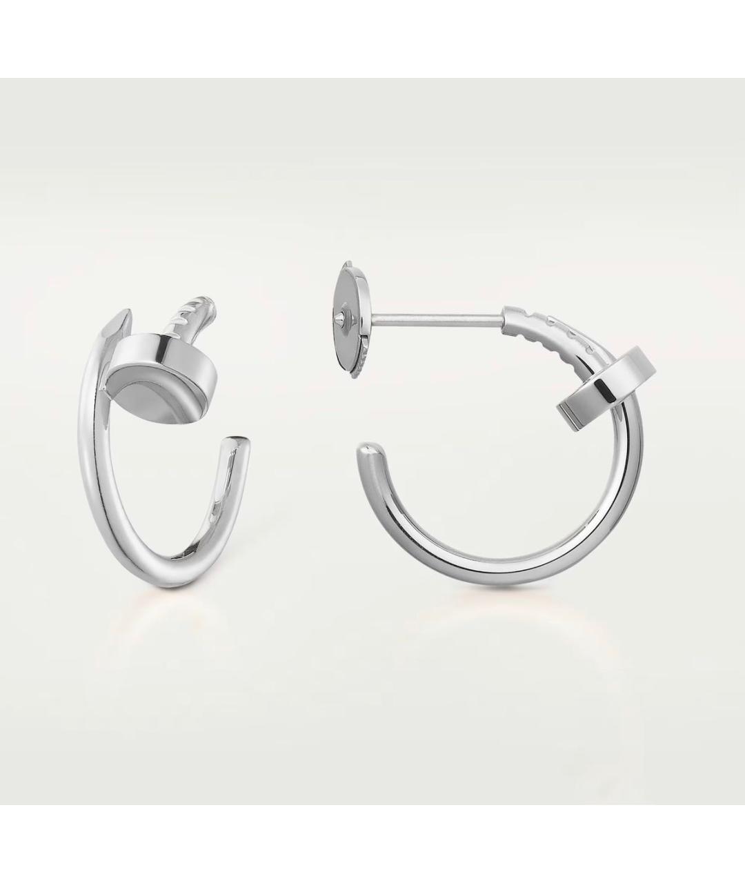 CARTIER Серебряные серьги из белого золота, фото 4