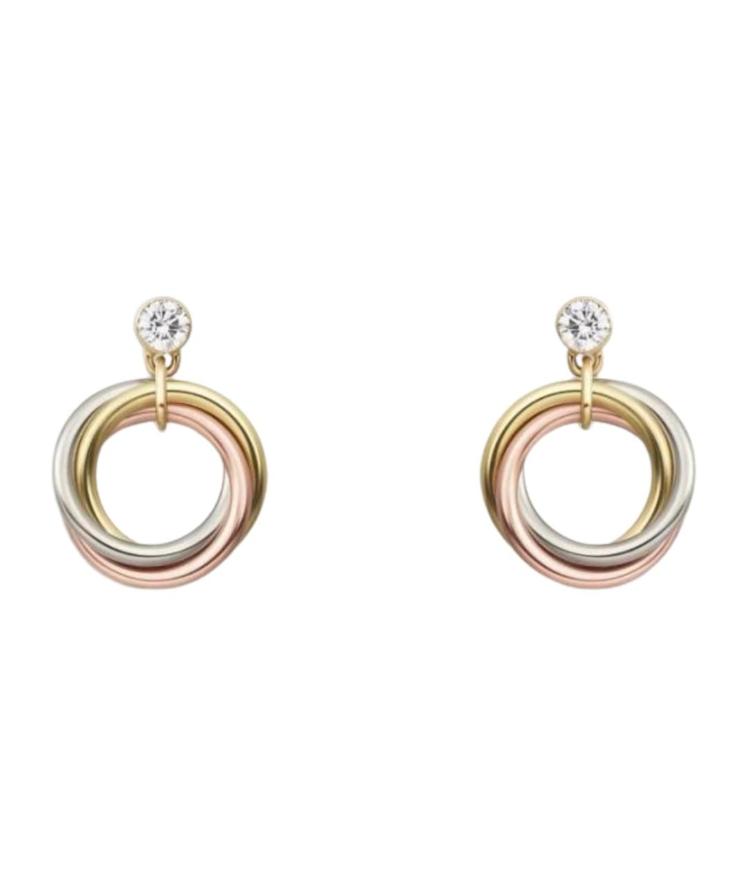 CARTIER Золотые серьги из белого золота, фото 1
