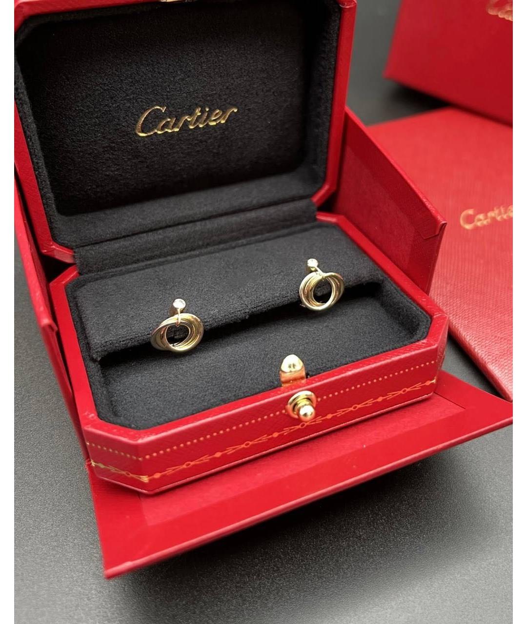 CARTIER Золотые серьги из белого золота, фото 2