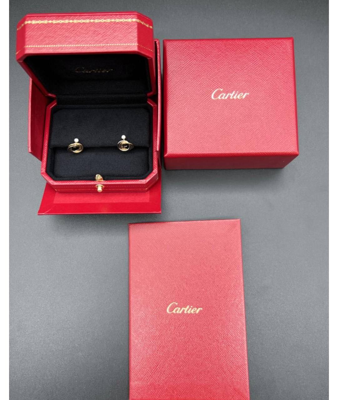CARTIER Золотые серьги из белого золота, фото 4