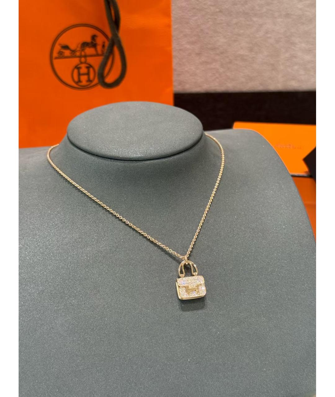 HERMES Золотое колье из розового золота, фото 5
