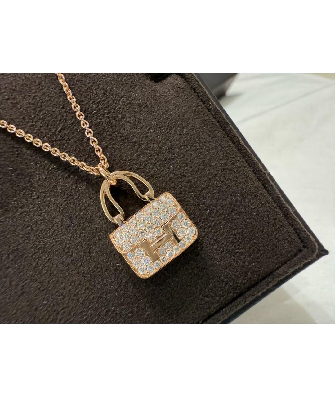 HERMES Золотое колье из розового золота, фото 2