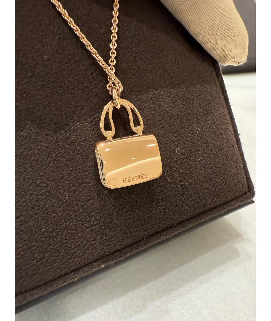 HERMES Золотое колье из розового золота, фото 3