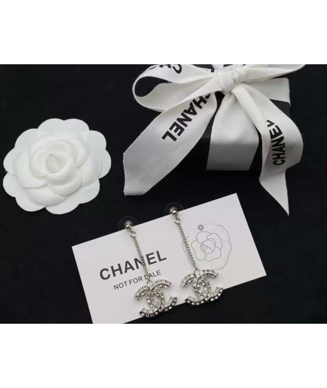 CHANEL Серебряные серьги, фото 2