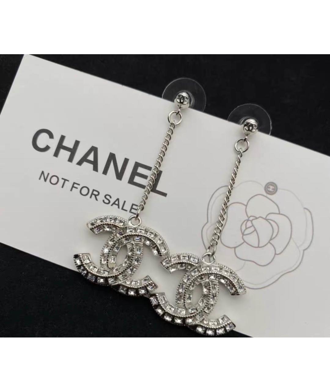 CHANEL Серебряные серьги, фото 5