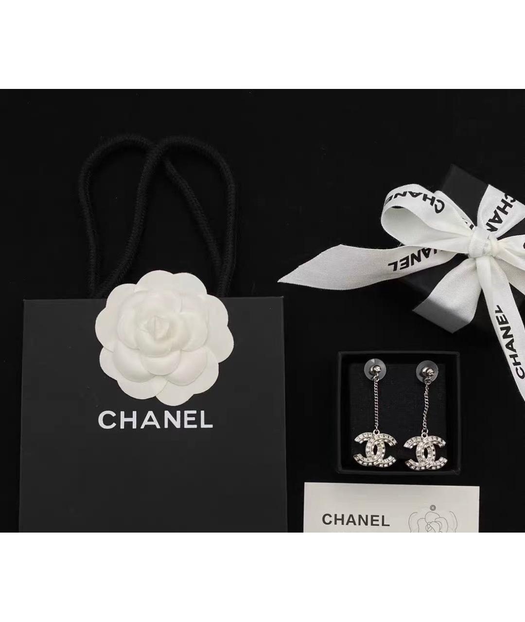 CHANEL Серебряные серьги, фото 4